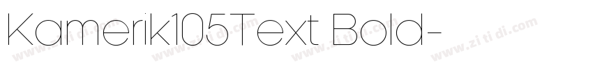 Kamerik105Text Bold字体转换